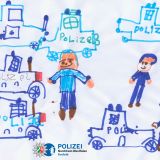 Kinderzeichnung: Polizeiwagen